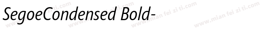 SegoeCondensed Bold字体转换